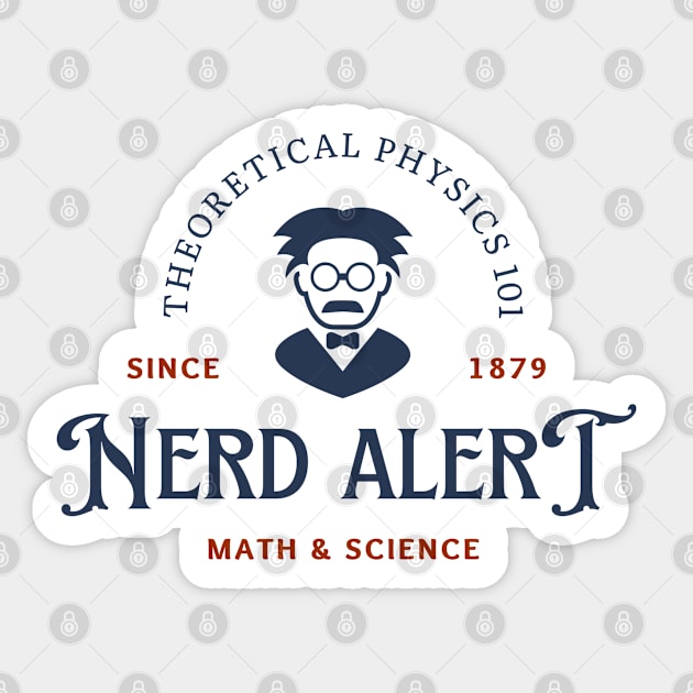 Albert Einstein Sticker by Timeless Chaos